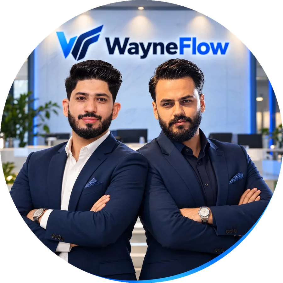 WayneFlow founders Syed Asim Hussain (left) and Syed Ali Hassan (right)